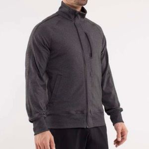 Lululemon Kung Fu II Lightweight Performance Jacket Full Zip Heathered Black XL